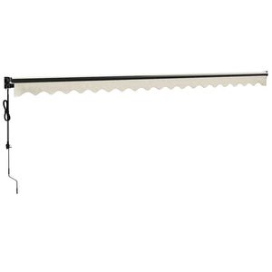 Elektrische Markise mit Kurbel Creme 5x3 m