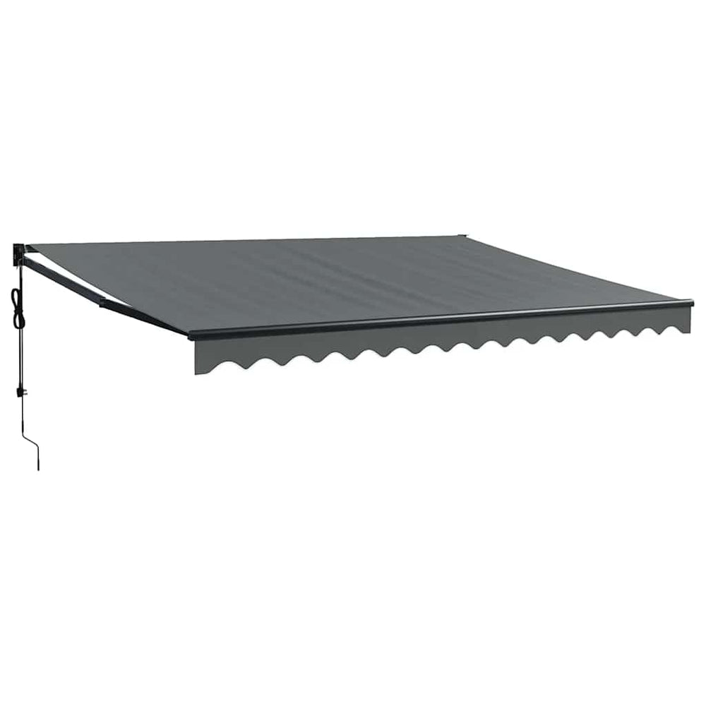 Elektrische Markise mit Kurbel Anthrazit 4x3 m