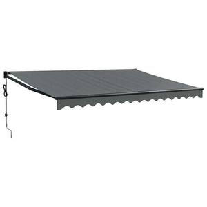 Elektrische Markise mit Kurbel Anthrazit 4x3 m