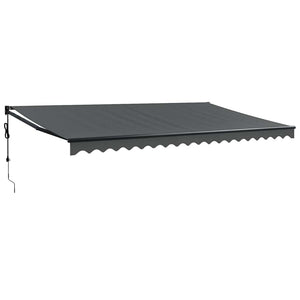 Elektrische Markise mit Kurbel Anthrazit 5x3 m