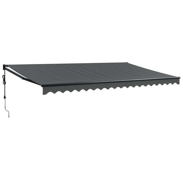Elektrische Markise mit Kurbel Anthrazit 5x3 m