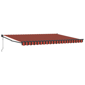 Elektrische Markise mit Kurbel Orange und Braun 4,5x3 m