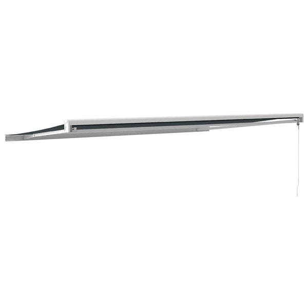Markise Einziehbar Anthrazit 5x3 m Stoff und Aluminium