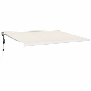 Markise Einziehbar Creme 4,5x3 m Stoff und Aluminium