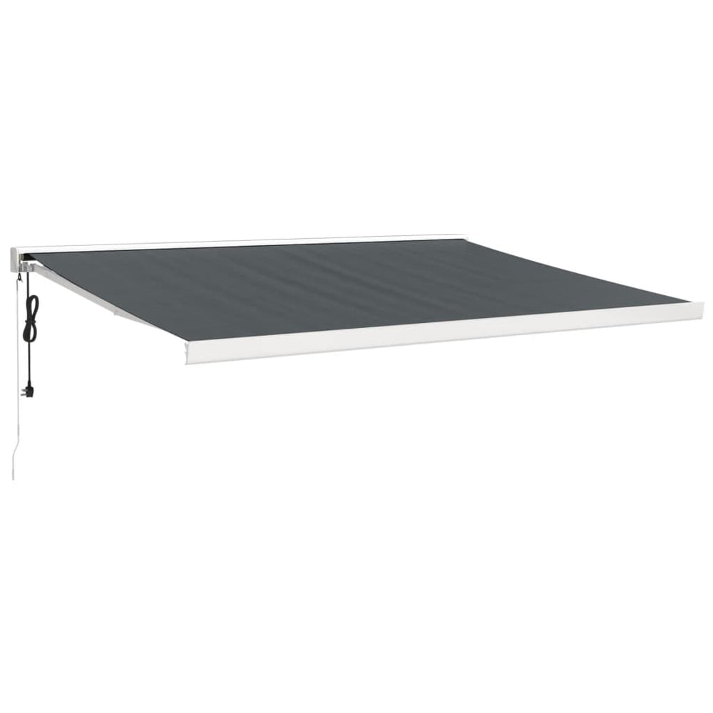 Markise Einziehbar Anthrazit 4,5x3 m Stoff und Aluminium