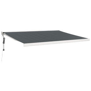 Markise Einziehbar Anthrazit 4,5x3 m Stoff und Aluminium