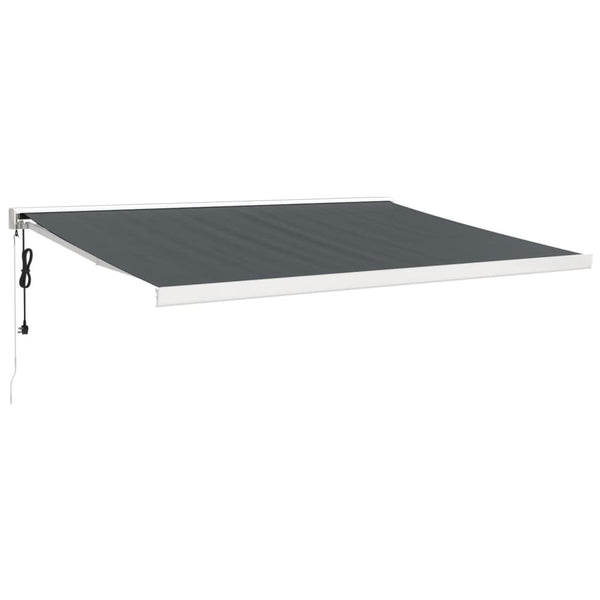 Markise Einziehbar Anthrazit 4,5x3 m Stoff und Aluminium