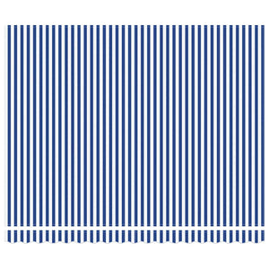 Markise Einziehbar Blau und Weiß 4x3 m Stoff und Aluminium
