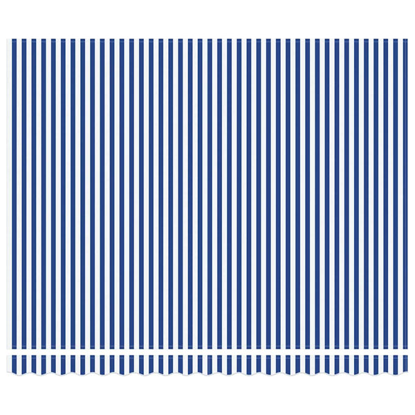 Markise Einziehbar Blau und Weiß 4x3 m Stoff und Aluminium