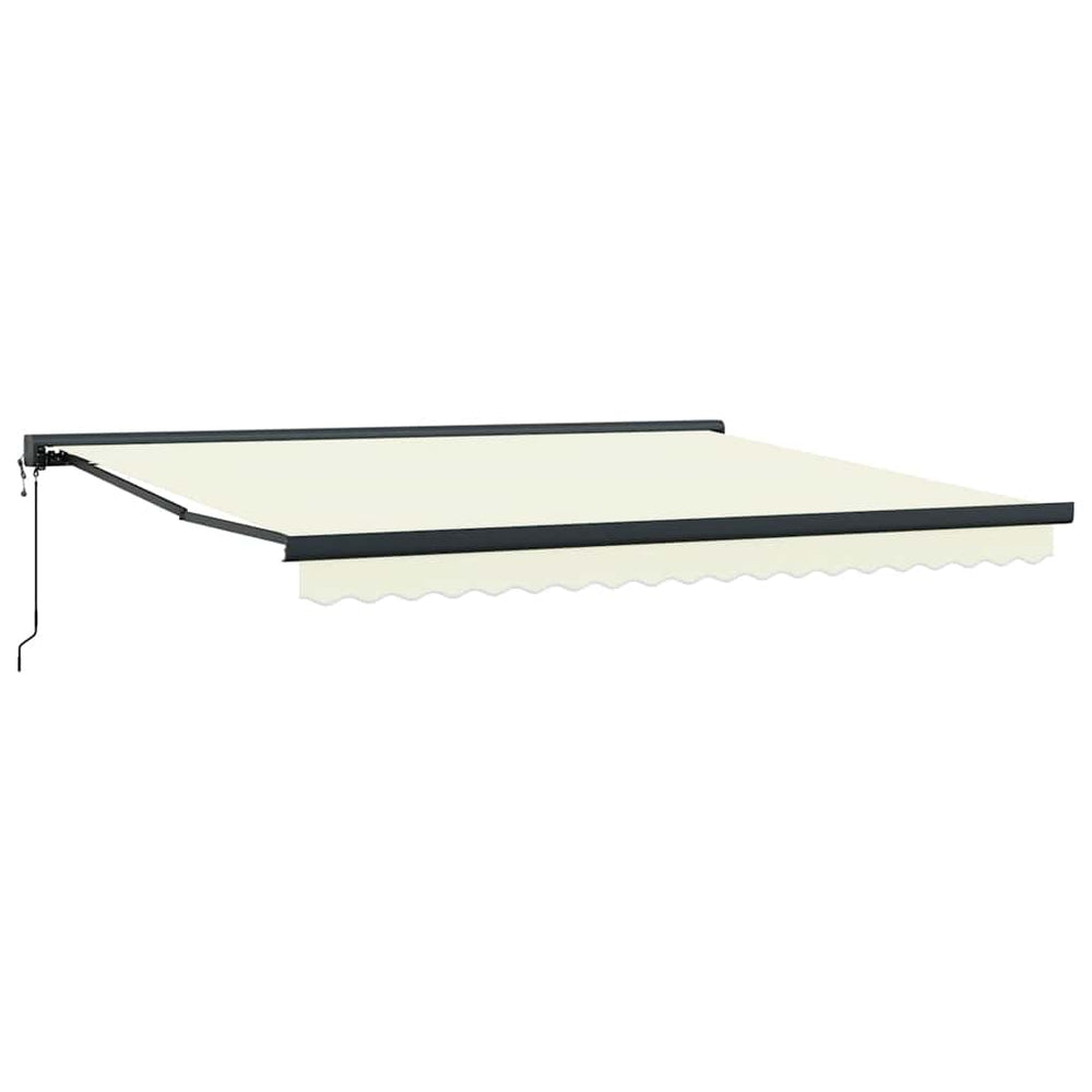 Markise Einziehbar Creme 4x3 m Stoff und Aluminium