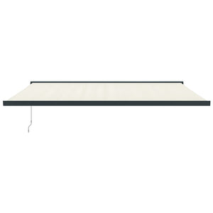 Markise Einziehbar Creme 5x3 m Stoff und Aluminium