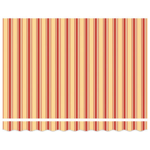 Markise Einziehbar Gelb und Weiß 3x2,5 m Stoff und Aluminium