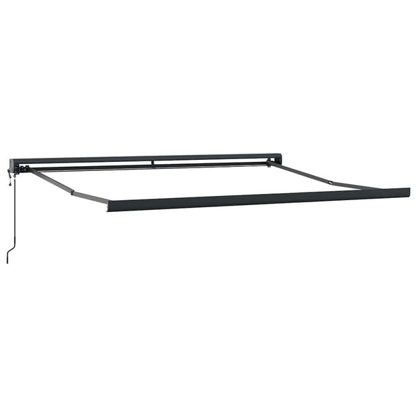 Markise Einziehbar Gelb und Weiß 3x2,5 m Stoff und Aluminium