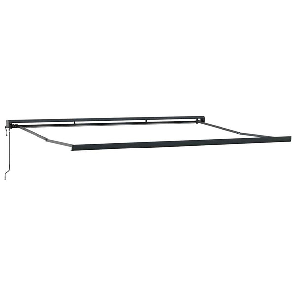 Markise Einziehbar Gelb und Weiß 4,5x3 m Stoff und Aluminium