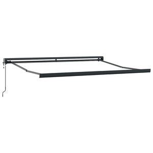 Markise Einziehbar Orange und Braun 3x2,5 m Stoff und Aluminium