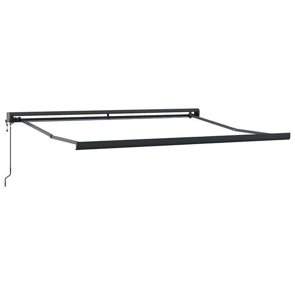 Markise Einziehbar Orange und Braun 3x2,5 m Stoff und Aluminium
