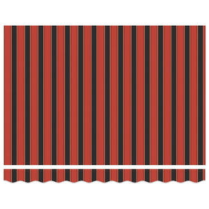 Markise Einziehbar Orange und Braun 3x2,5 m Stoff und Aluminium