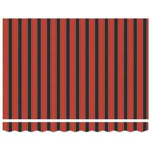 Markise Einziehbar Orange und Braun 3,5x2,5 m Stoff & Aluminium