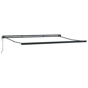 Markise Einziehbar Orange und Braun 4x3 m Stoff & Aluminium