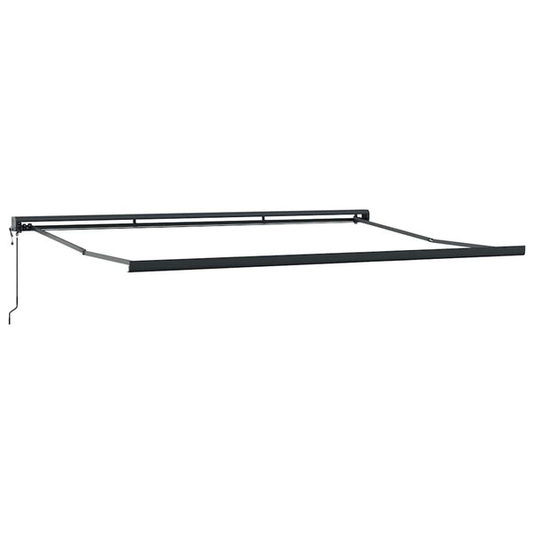 Markise Einziehbar Orange und Braun 4x3 m Stoff & Aluminium