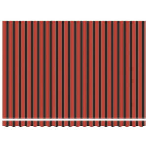Markise Einziehbar Orange und Braun 4,5x3 m Stoff und Aluminium