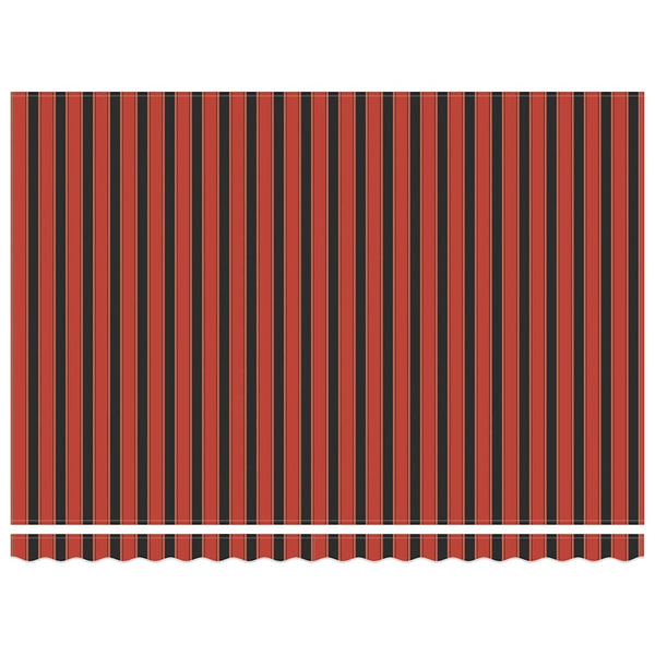 Markise Einziehbar Orange und Braun 4,5x3 m Stoff und Aluminium