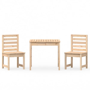 3-tlg. Garten-Bistro-Set Massivholz Kiefer