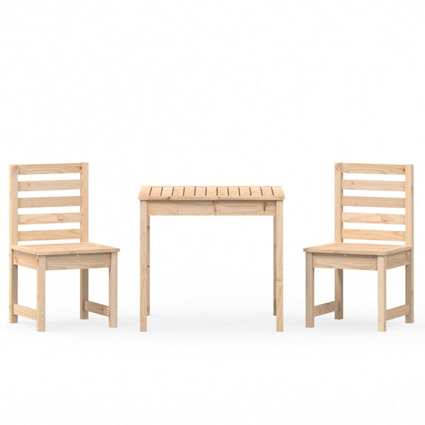 3-tlg. Garten-Bistro-Set Massivholz Kiefer