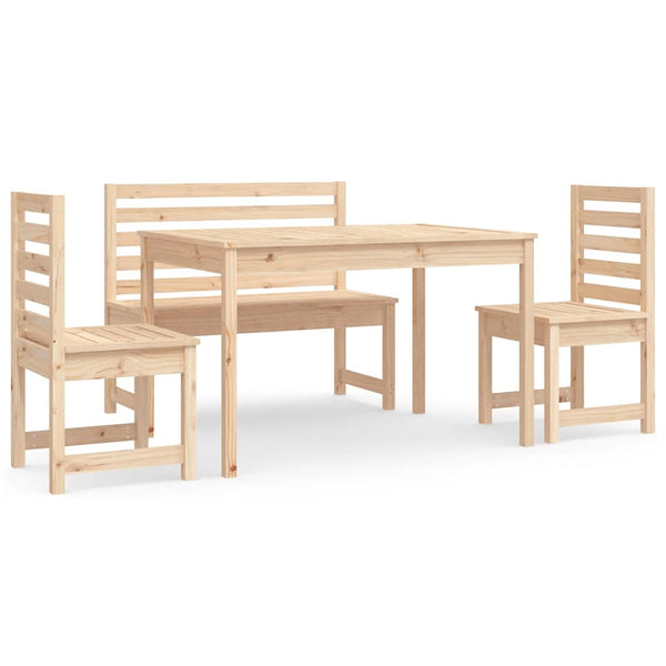 vidaXL Ensemble repas de jardin 4 pcs Bois de pin massif