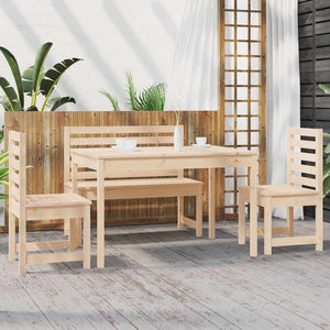 vidaXL Ensemble repas de jardin 4 pcs Bois de pin massif