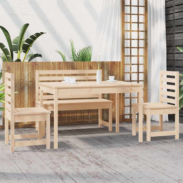 vidaXL Ensemble repas de jardin 4 pcs Bois de pin massif