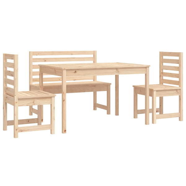 vidaXL Ensemble repas de jardin 4 pcs Bois de pin massif