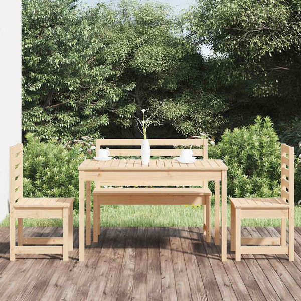 vidaXL Ensemble repas de jardin 4 pcs Bois de pin massif