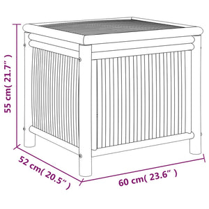 Gartentruhe Bambus 60x52x55 cm