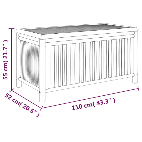 Gartentruhe Bambus 110 cm