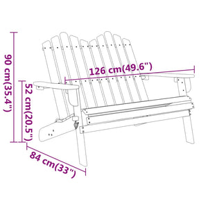 Adirondack Gartenbank Akazie Massivholz 126cm