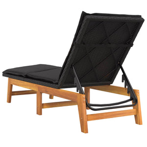 Sonnenliegen mit Auflagen, 2er Set