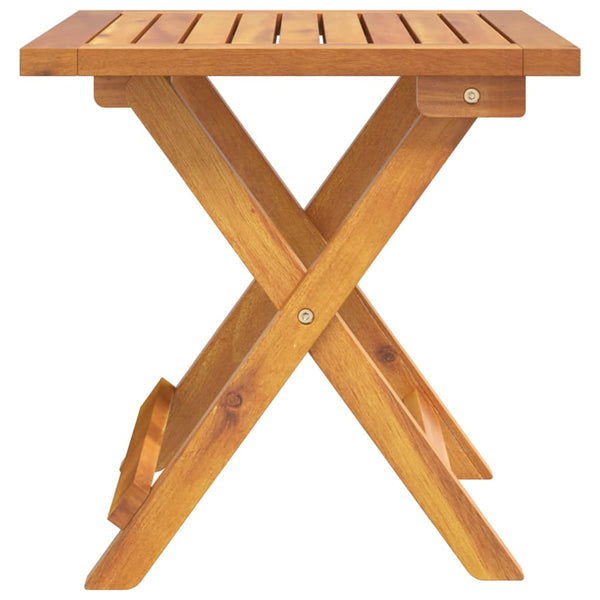 Sonnenliege mit Tisch aus Akazienholz & Rattan
