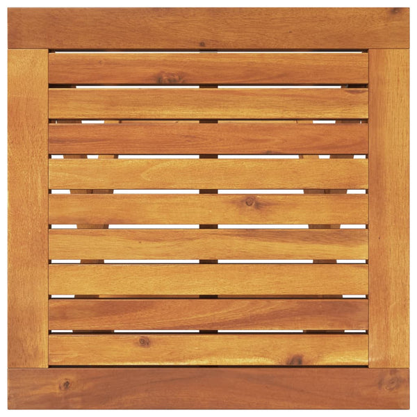Sonnenliege mit Tisch aus Akazienholz & Rattan