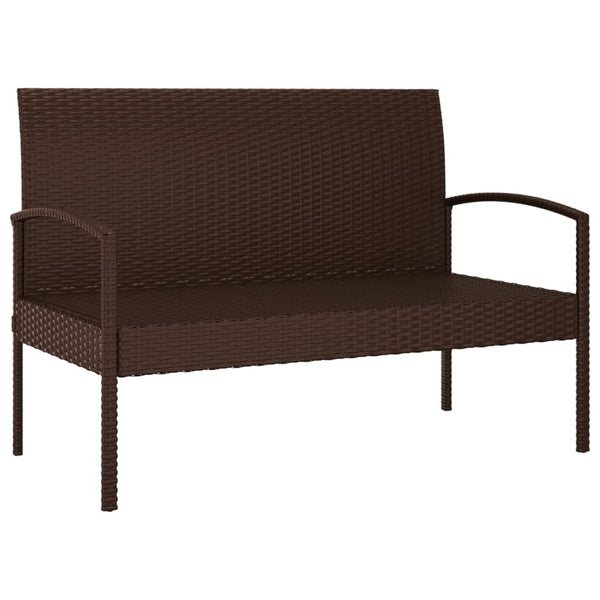 Gartenbank Braun mit Kissen 105 cm