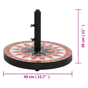 Sonnenschirmständer Terrakotta Weiß Rund 12 kg