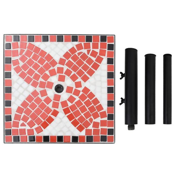 Quadratischer Sonnenschirmständer Terrakotta 12kg