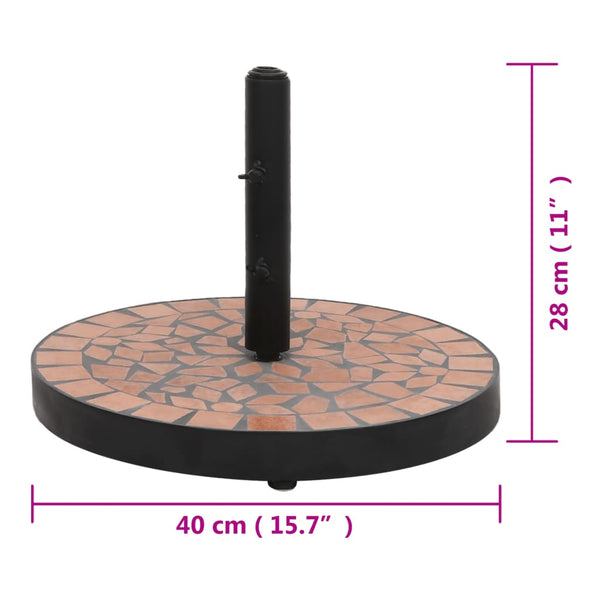 Terrakotta Sonnenschirmständer Rund 12kg
