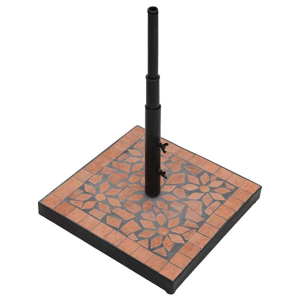 Quadratischer Terrakotta Sonnenschirmständer 12kg