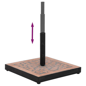 Quadratischer Terrakotta Sonnenschirmständer 12kg
