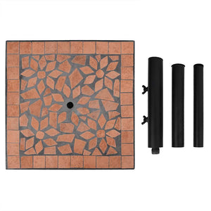 Quadratischer Terrakotta Sonnenschirmständer 12kg
