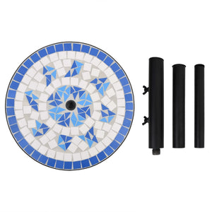 Sonnenschirmständer Blau-Weiß Rund 12kg