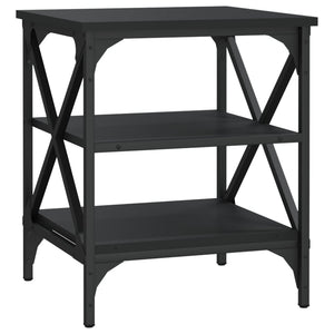 Schwarze Beistelltische, 2er-Set, 40x42x50 cm