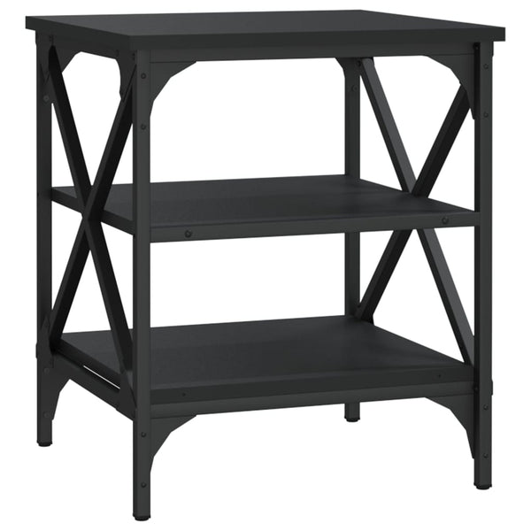 Schwarze Beistelltische, 2er-Set, 40x42x50 cm