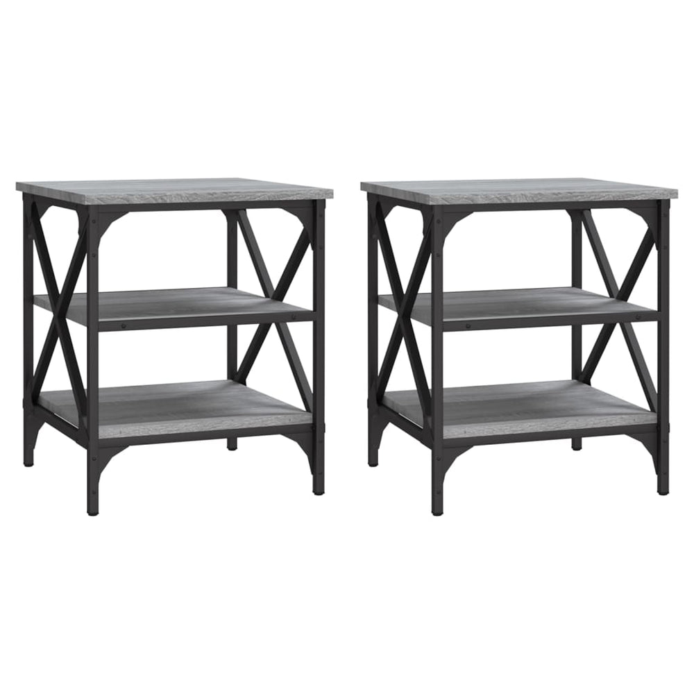 Beistelltische 2er Set Grau Sonoma